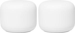Grade A Google Nest Wi-Fi Mesh Router GA00822-US 1-point with Google Assistant - 2 pack - Snow