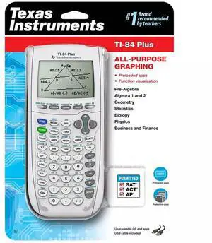 Texas instruments TI-84 Plus Graphing Calculator- White - New