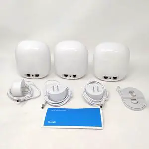 Google Nest Wifi Pro 6e AXE5400 Tri-Band GA03030-US Mesh Router 3 Pack -Generic Box- Snow- Mint