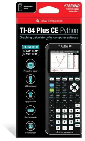 Texas Instruments TI-84 Plus CE Python Graphing Calculator -Black -OB