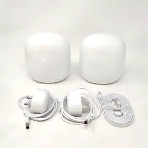 Google Nest Wifi Pro 6e AXE5400 Tri-Band GA03030-US Mesh Router 2 Pack - Snow- Mint