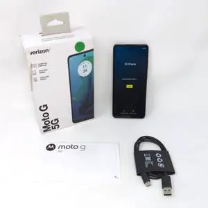 Moto G 5G MOTXT2417DPP 128GB Verizon 6.7 inch 4GB RAM Prepaid Smartphone - Sage Green - OB