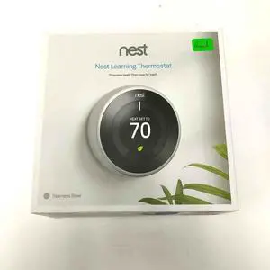 Google Nest 3rd Gen T3007ES Stainless Steel Learning Thermostat -Stainless Steel - Good Google Nest 3rd Gen T3007ES Stainless Steel Learning Thermostat -Stainless Steel - Good