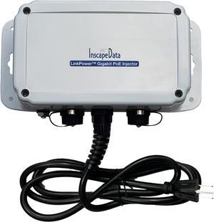 LinkPower PIS2095 Outdoor 2-Port Gigabit PoE Injector, 802.3bt, Up to 90W, 3-Year Warranty