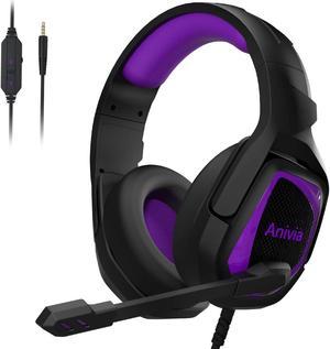 Gaming Headset Anivia PS4 Over Ear Headphones Soft Memory Earmuffs with Mic Stereo Bass Surround for PS4 PC Xbox Laptop Mac