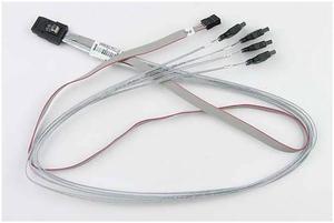 SUPERMICRO CBL-0237L-01 Supermicro CBL-0237L-01 70cm Mini-SAS (SFF-8087) to 4x SATA Internal Cable