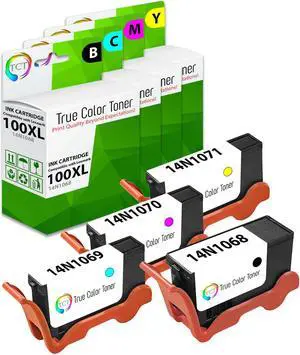 True Color Toner Compatible Ink Cartridge Replacement for Lexmark 100XL 100 XL High Yield Works With Lexmark Genesis S815 S816 Interact S605 S301
