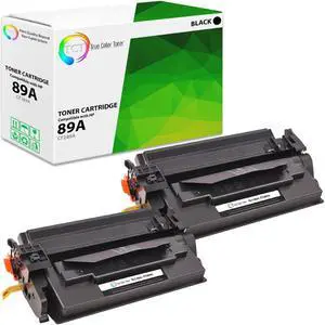 True Color Toner 89A Toner Cartridge 2 Pack - Premium Compatible Replacement for HP 89A CF289A Black Works With HP LaserJet Enterprise M507 MFP M528