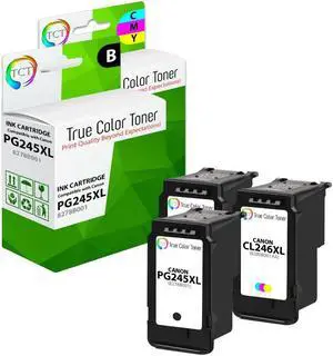 TCT 245XL 246XL Ink Cartridge 3 Pack - Premium Compatible Replacement for Canon 245XL 246XL 8278B001 8280B001AA High Yield Works With Canon Pixma iP2820 MG2420 MG2520 MG2920 MG2922