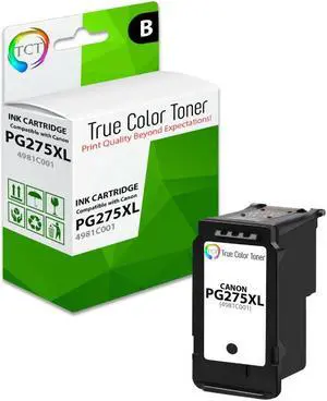 TCT 275XL Black Ink Cartridge - Premium Compatible Replacement for Canon PG275XL 4981C001 Black High Yield Works With Canon Pixma TR4720 TR4722 TS3520 TS3552