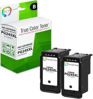 TCT 245XL Black Ink Cartridge 2 Pack - Premium Compatible Replacement for Canon PG245XL 8278B001 Black High Yield Works With Canon Pixma iP2820 MG2420 MG2520 MG2920 MG2922