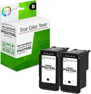 TCT 275XL Black Ink Cartridge 2 Pack - Premium Compatible Replacement for Canon PG275XL 4981C001 Black High Yield Works With Canon Pixma TR4720 TR4722 TS3520 TS3552