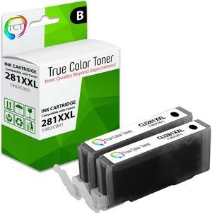 TCT CLI281 Black Ink Cartridge 2 Pack - Premium Compatible Replacement for Canon CLI281XXL 1983C001 Black Super High Yield Works With Canon Pixma TR7520 TR8520 TS6120 TS8120 TS9120