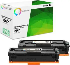True Color Toner 067 Black Toner Cartridge 2 Pack - Premium Compatible Replacement for Canon 067 5102C001 Black Works With Canon i-SENSYS LBP633Cdw MF653Cdw