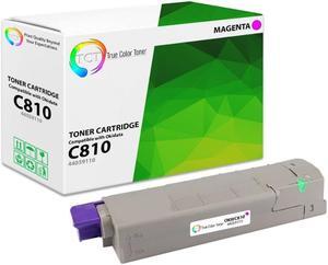 True Color Toner C810 Magenta Toner Cartridge - Premium Compatible Replacement for Okidata C810M 44059110 Magenta Works With Okidata C14 C830DN C830DTN C830N C810 C830 C810N C810DN
