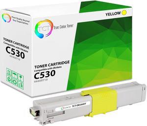 True Color Toner C530 Yellow Toner Cartridge - Premium Compatible Replacement for Okidata C530Y 44469719 Yellow Works With Okidata C530 C510DN C530DN MC561DN