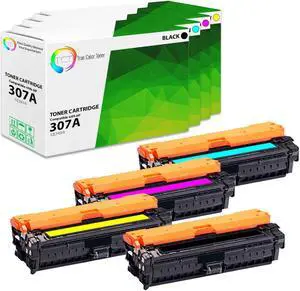 TCT 307A Toner Cartridge 4 Pack - Premium Compatible Replacement for HP 307A CE740A CE741A CE742A CE743A Works With HP Color LaserJet Professional CP5225 TCT 307A Toner Cartridge 4 Pack - Premium Compatible Replacement for HP 307A CE740A CE741A CE742A CE743A Works With HP Color LaserJet Professional CP5225