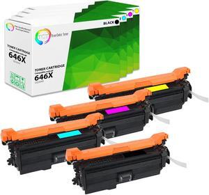 True Color Toner 646X 646A Toner Cartridge 4 Pack - Premium Compatible Replacement for HP 646X 646A CE264X CF031A CF032A CF033A High Yield Works With HP Color LaserJet CM4540 MFP -BK C M Y True Color Toner 646X 646A Toner Cartridge 4 Pack - Premium Compatible Replacement for HP 646X 646A CE264X CF031A CF032A CF033A High Yield Works With HP Color LaserJet CM4540 MFP -BK C M Y