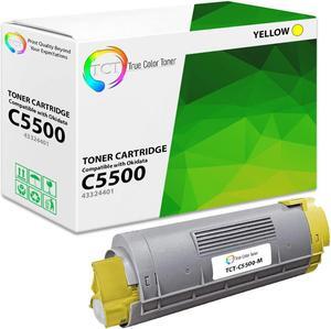 True Color Toner C5500 Yellow Toner Cartridge - Premium Compatible Replacement for Okidata 43324401 Yellow Works With Okidata C5500 C5500N C5650 C5650N C5800 C5900 MFP