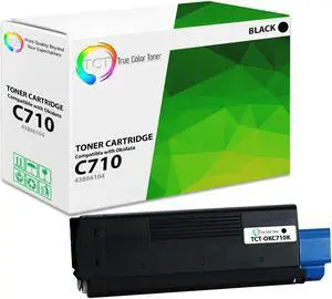 True Color Toner C710 Black Toner Cartridge - Premium Compatible Replacement for Okidata C710K 43866104 Black Works With Okidata C710 C710dn C710dtn C710n True Color Toner C710 Black Toner Cartridge - Premium Compatible Replacement for Okidata C710K 43866104 Black Works With Okidata C710 C710dn C710dtn C710n