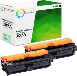 True Color Toner 307A Black Toner Cartridge 2 Pack - Premium Compatible Replacement for HP 307A CE740A Black Works With HP Color LaserJet Professional CP5225 True Color Toner 307A Black Toner Cartridge 2 Pack - Premium Compatible Replacement for HP 307A CE740A Black Works With HP Color LaserJet Professional CP5225