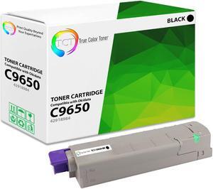 True Color Toner C9650 Black Toner Cartridge - Premium Compatible Replacement for Okidata C9650 42918984 Black Works With Okidata C9650 C9600 C9600HDN C9600N C9650HDN C9800HDN C9800HN C9600HN