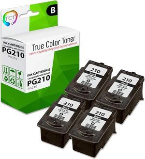 True Color Toner PG210 Black Ink Cartridge 4 Pack - Premium Compatible Replacement for Canon PG-210 PG210 Black Works With Canon Pixma iP2700 iP2702 MP240 MP280 MP480 MP495 MP490