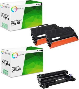True Color Toner TN850 Toner Cartridge 2 Pack and DR820 Drum Unit - Premium Compatible Replacements for Brother DCP-L5500DN HL-L5000D L6400DWT MFC-L5800DW L6900DW True Color Toner TN850 Toner Cartridge 2 Pack and DR820 Drum Unit - Premium Compatible Replacements for Brother DCP-L5500DN HL-L5000D L6400DWT MFC-L5800DW L6900DW