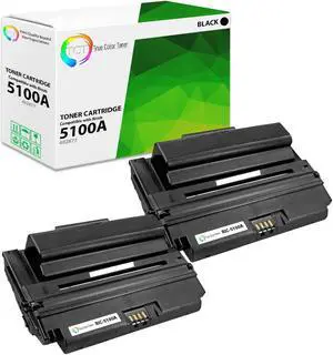 True Color Toner 5100A Toner Cartridge 2 Pack - Premium Compatible Replacement for Ricoh Aficio 5100A 402877 Black Works With Ricoh Aficio SP 5100N