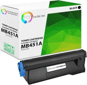 TCT B451A Toner Cartridge - Premium Compatible Replacement for Okidata 44992405 Black Works With Okidata MB451 MB451w MB451w MFP