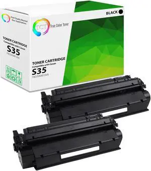 True Color Toner S35 Toner Cartridge 2 Pack - Premium Compatible Replacement for Canon S35 7833A001AA Black Works With Canon ImageClass D300 D320 D340 D360 PC-D320 D340