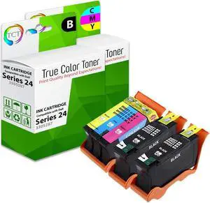 True Color Toner 24 Ink Cartridge 3 Pack - Premium Compatible Replacement for Dell 24 Series T109N T110N Works With Dell P713w V715w True Color Toner 24 Ink Cartridge 3 Pack - Premium Compatible Replacement for Dell 24 Series T109N T110N Works With Dell P713w V715w