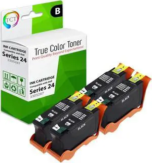 True Color Toner 24BK Black Ink Cartridge 4 Pack - Premium Compatible Replacement for Dell 24 24BK Series T109N 330-5287 Black Works With Dell P713w V715w True Color Toner 24BK Black Ink Cartridge 4 Pack - Premium Compatible Replacement for Dell 24 24BK Series T109N 330-5287 Black Works With Dell P713w V715w