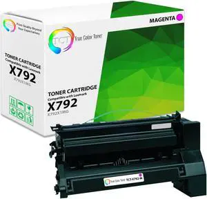 True Color Toner Premium Compatible Toner Cartridge Replacement for Lexmark X792X1MG Magenta Extra High Yield Works With Lexmark X792 X792de X792dte X792dtfe X792dtme X792dtpe X792dtse