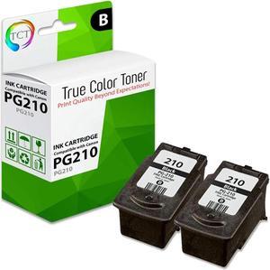 True Color Toner PG210 Black Ink Cartridge 2 Pack - Premium Compatible Replacement for Canon PG-210 PG210 Black Works With Canon Pixma iP2700 iP2702 MP240 MP280 MP480 MP495 MP490