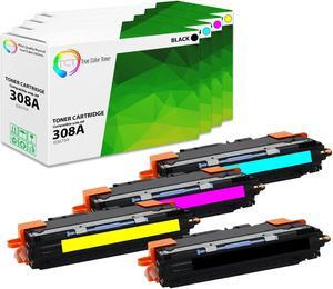 True Color Toner 308A 309A Toner Cartridge 4 Pack - Premium Compatible Replacement for HP 308A 309A Q2670A Q2671A Q2672A Q2673A Works With HP Color LaserJet 3500 3500N 3550 3550N