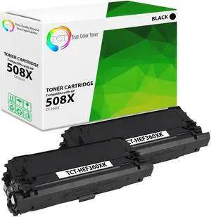 True Color Toner 508X Black Toner Cartridge 2 Pack - Premium Compatible Replacement for HP 508X CF360X Black High Yield Works With HP Color LaserJet Enterprise M552 M553 MFP M577 True Color Toner 508X Black Toner Cartridge 2 Pack - Premium Compatible Replacement for HP 508X CF360X Black High Yield Works With HP Color LaserJet Enterprise M552 M553 MFP M577