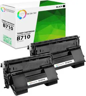 True Color Toner B710 Toner Cartridge 2 Pack - Premium Compatible Replacement for Okidata B710 52123601 Black Works With Okidata B710 B710dn B710n B720 B730