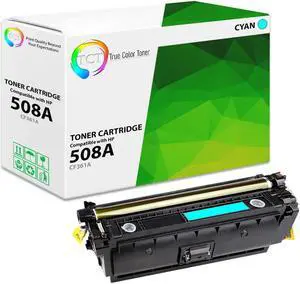 True Color Toner 508A Cyan Toner Cartridge - Premium Compatible Replacement for HP 508A CF361A Works With HP Color Laserjet Enterprise M552 M553 Color Laserjet Enterprise MFP M577