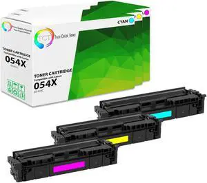 True Color Toner 054H Color Toner Cartridge 3 Pack - Premium Compatible Replacement for Canon 05X 054H High Yield Works With Canon Color ImageClass MF642cdw True Color Toner 054H Color Toner Cartridge 3 Pack - Premium Compatible Replacement for Canon 05X 054H High Yield Works With Canon Color ImageClass MF642cdw