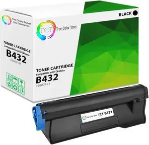 True Color Toner B432 Toner Cartridge - Premium Compatible Replacement for Okidata B432 45807101 Black Works With Okidata B432dn B512dn MB492 MB562w