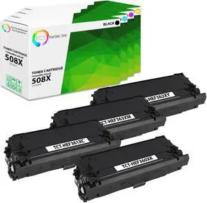True Color Toner 508X Toner Cartridge 4 Pack - Premium Compatible Replacement for HP 508X High Yield Works With HP LaserJet M552 M553dh