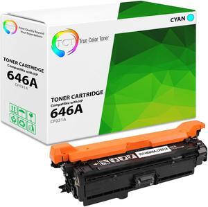 True Color Toner 646A Cyan Toner Cartridge - Premium Compatible Replacement for HP 646A CF031A Works With HP Color Laserjet Enterprise CM4540fskm CM4540 MFP