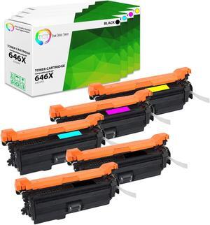 True Color Toner 646X 646A Toner Cartridge 5 Pack - Premium Compatible Replacement for HP 646X 646A CE264X CF031A CF032A CF033A High Yield Works With HP Color LaserJet CM4540 MFP -BK C M Y True Color Toner 646X 646A Toner Cartridge 5 Pack - Premium Compatible Replacement for HP 646X 646A CE264X CF031A CF032A CF033A High Yield Works With HP Color LaserJet CM4540 MFP -BK C M Y