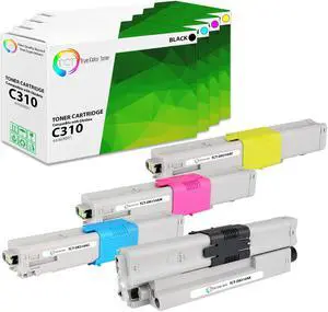 True Color Toner C310 Toner Cartridge 4 Pack - Premium Compatible Replacement for Okidata 44469801 44469703 44469702 44469701 Works With Okidata C310 C310DN C330DN C530dn True Color Toner C310 Toner Cartridge 4 Pack - Premium Compatible Replacement for Okidata 44469801 44469703 44469702 44469701 Works With Okidata C310 C310DN C330DN C530dn