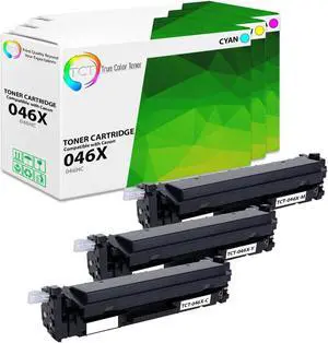 True Color Toner 046X Color Toner Cartridge 3 Pack - Premium Compatible Replacement for Canon 046 High Yield Works With Canon Color ImageClass MF731CDW MF733CDW MF735CDW