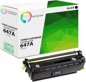 True Color Toner 647A Black Toner Cartridge - Premium Compatible Replacement for HP 647A CE260A Works With HP Color LaserJet CP4520 CP4025 CP4525