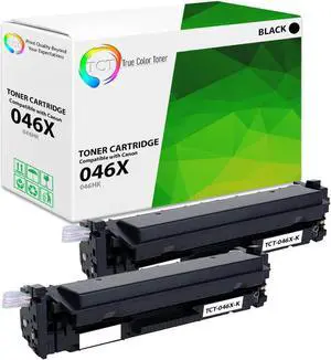 True Color Toner 046X Black Toner Cartridge 2 Pack - Premium Compatible Replacement for Canon 046 Black High Yield Works With Canon Color ImageClass MF731CDW MF733CDW MF735CDW LBP654CDW
