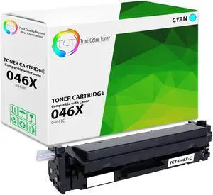 True Color Toner 046X Cyan Toner Cartridge - Premium Compatible Replacement for Canon 046 Cyan High Yield Works With Canon Color ImageClass MF731CDW MF733CDW MF735CDW LBP654CDW True Color Toner 046X Cyan Toner Cartridge - Premium Compatible Replacement for Canon 046 Cyan High Yield Works With Canon Color ImageClass MF731CDW MF733CDW MF735CDW LBP654CDW