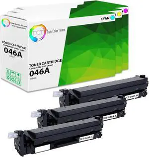True Color Toner 046A Color Toner Cartridge 3 Pack - Premium Compatible Replacement for Canon 046 Works With Canon Color ImageClass MF731CDW MF733CDW MF735CDW LBP654CDW